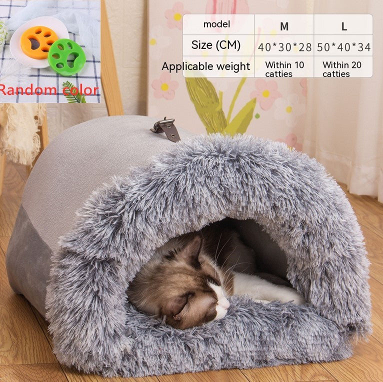 New Splice Portable Pet Nest Portable Autumn And Winter Warm Dog Nest Moisture-proof Long Fur Cat Nest Cross Border Pet Nest SAM96