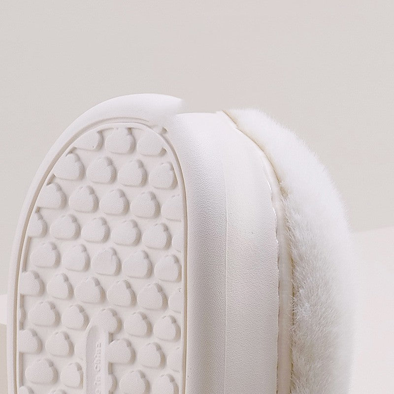 The New Fall And Winter Indoor Thick Bottom  Tread Shit Sense Cotton Slippers plush shoes SAM80