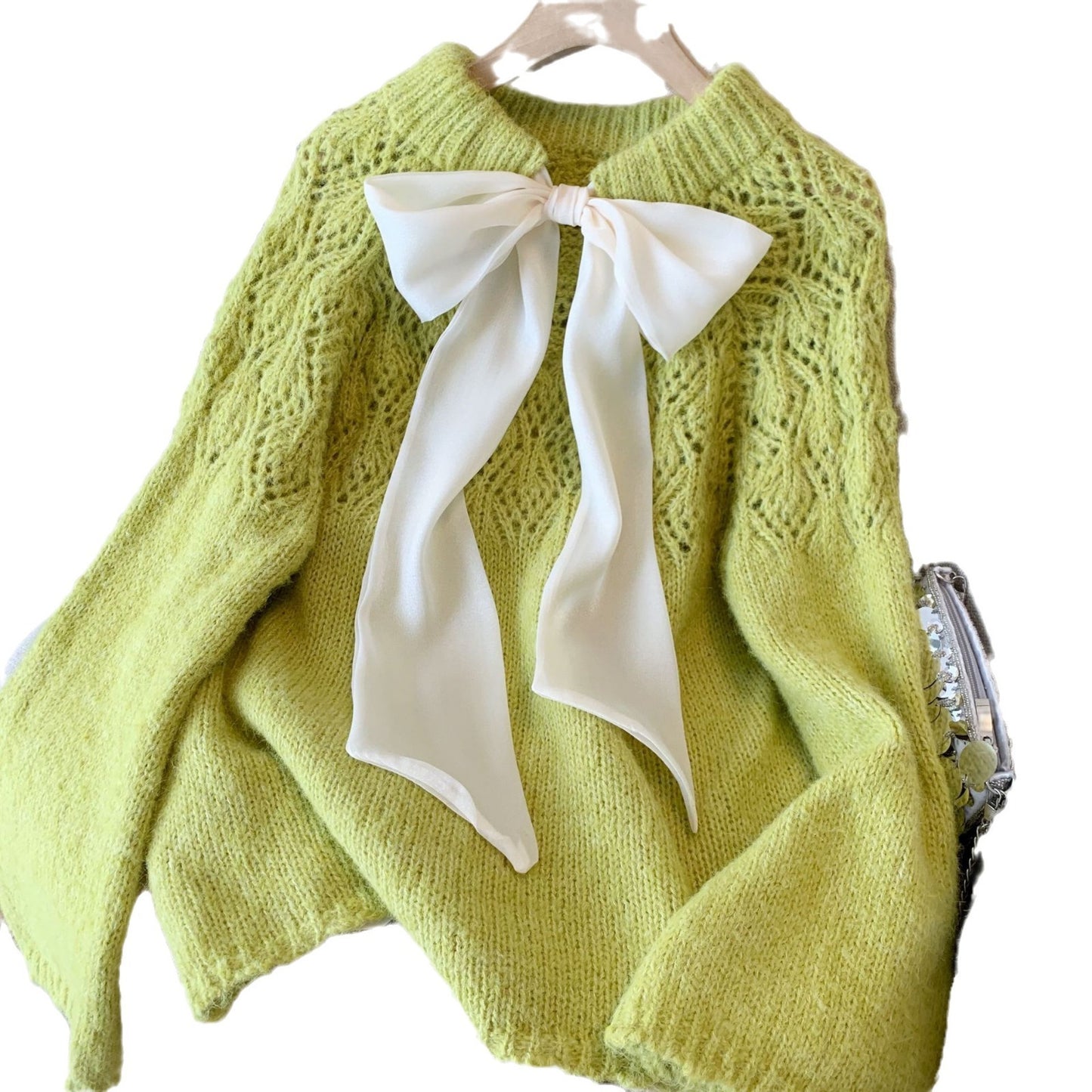 Women's French Style Tied Bow Long-sleeved Sweater SAM72