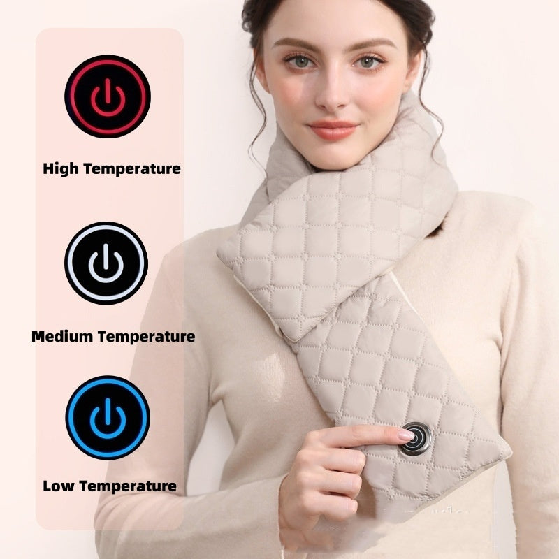 Electric Heating Scarf 3 Gear Heating Pads Outdoor Warm Heated Scarf USB Heater Thermal Shawl Neck Brace Warm Bib For Women Men SAM94