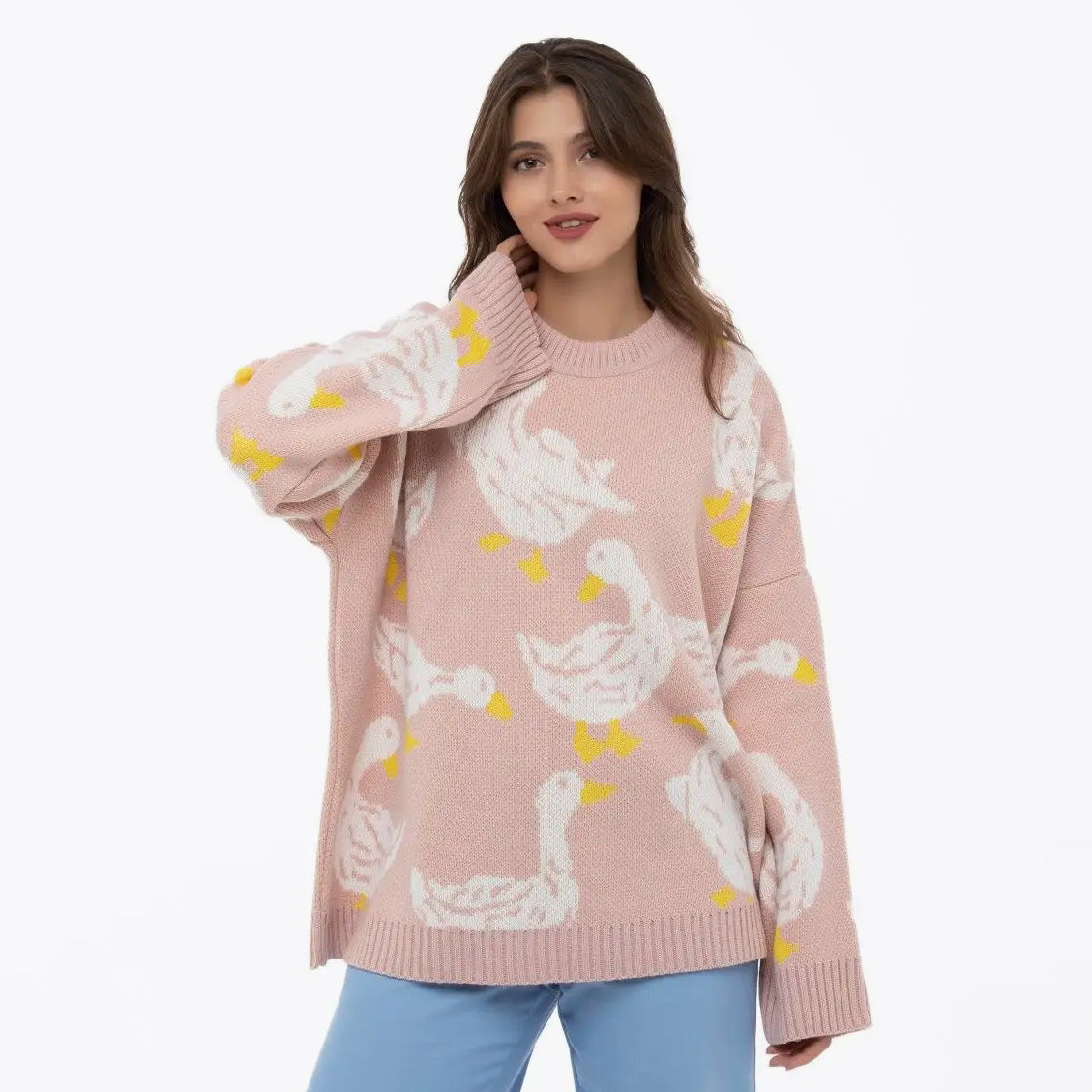 Fashion Personality Duck Print Sweater For Women sweater SAM74
