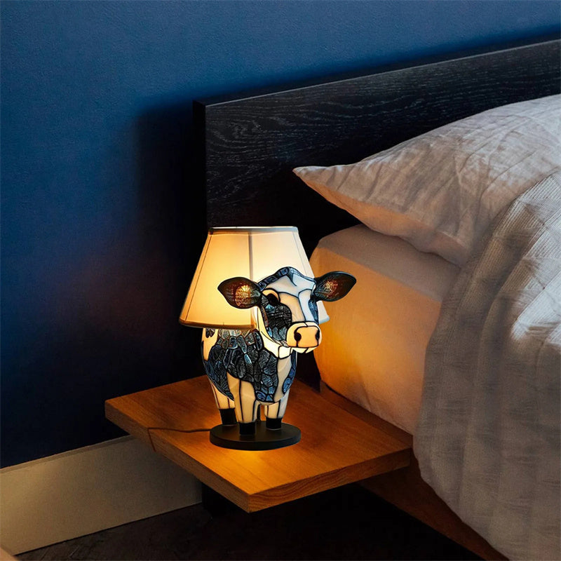 Beautiful Cow Table Lamp Bedside Table Lamp With USB Bedside Lamp For Living Room Bedroom Dormitory Bra Ornament SAM80