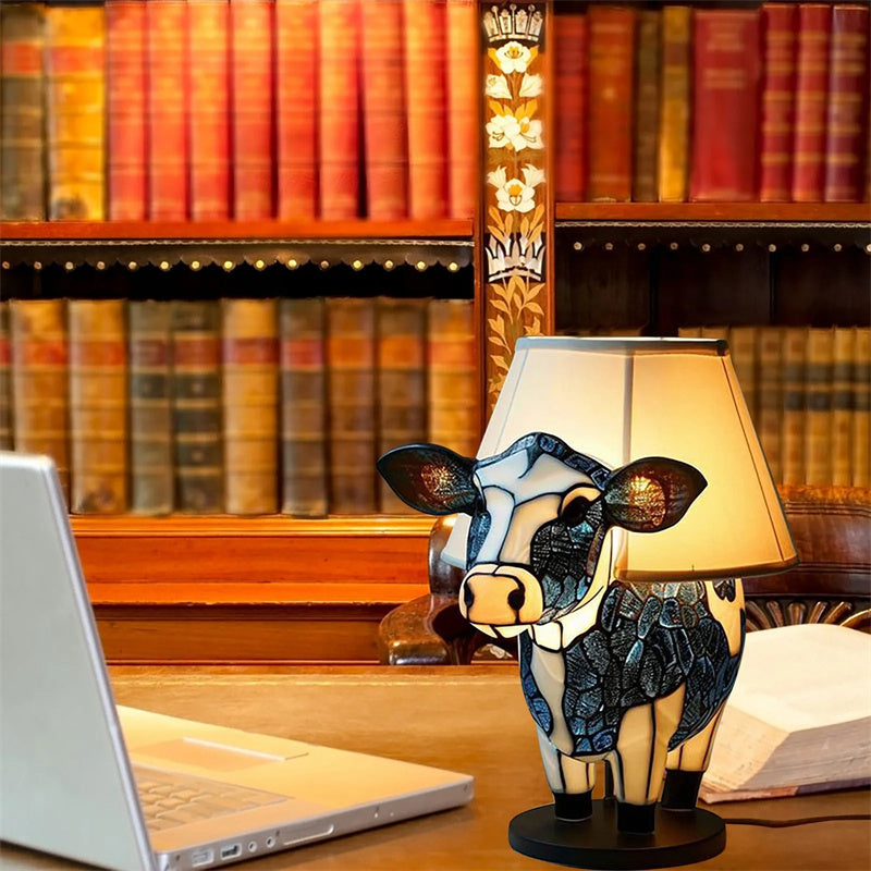 Beautiful Cow Table Lamp Bedside Table Lamp With USB Bedside Lamp For Living Room Bedroom Dormitory Bra Ornament SAM80