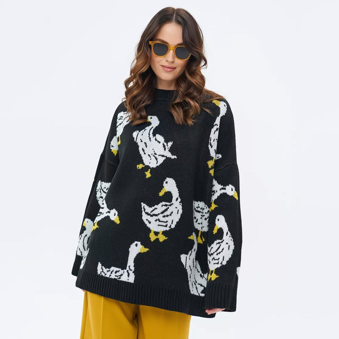 Fashion Personality Duck Print Sweater For Women sweater SAM74