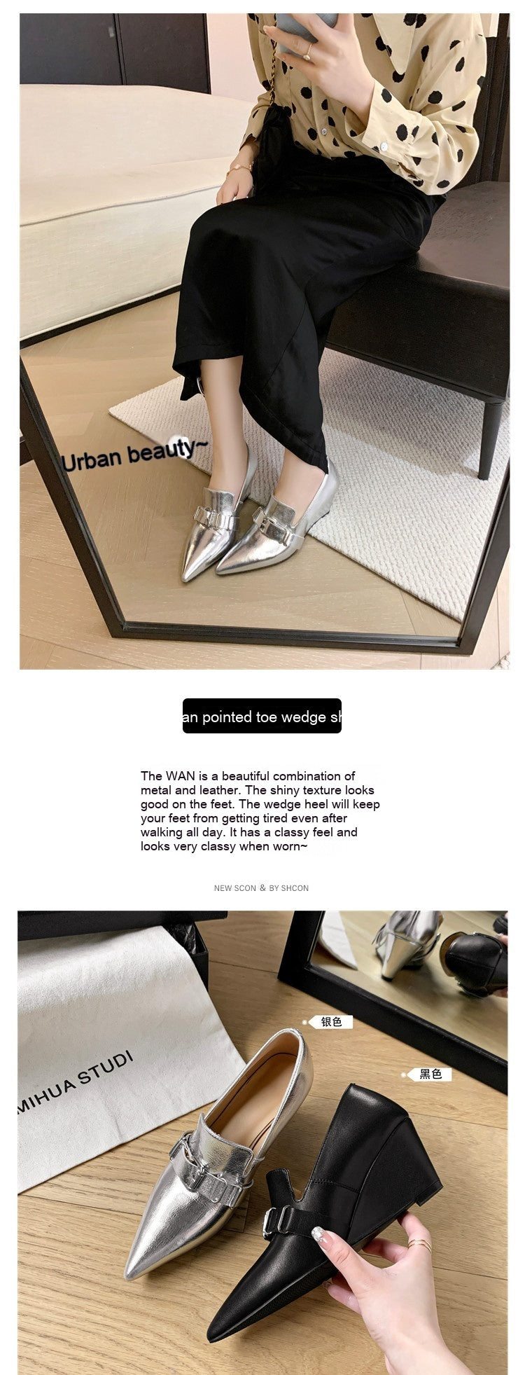 Inside And Outside Leather 65 European And American Belt Buckle Pumps High Heel SAM77