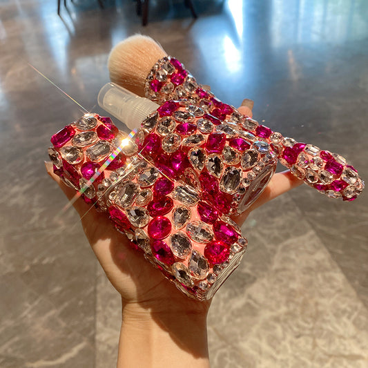 Diamond spray bottle fine mist perfume alcohol packed empty bottle travel portable moisturizing toner lotion new SAM619