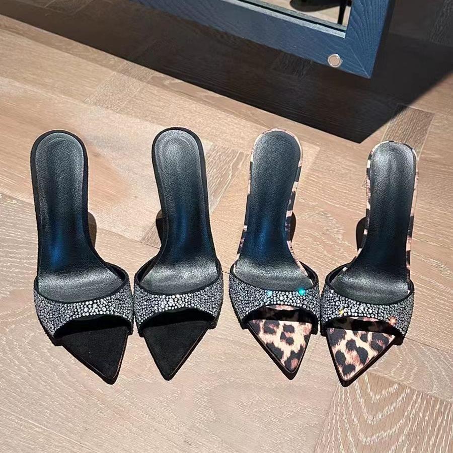 Crystal Rhinestone Pointed Toe Heels for Women SAM650