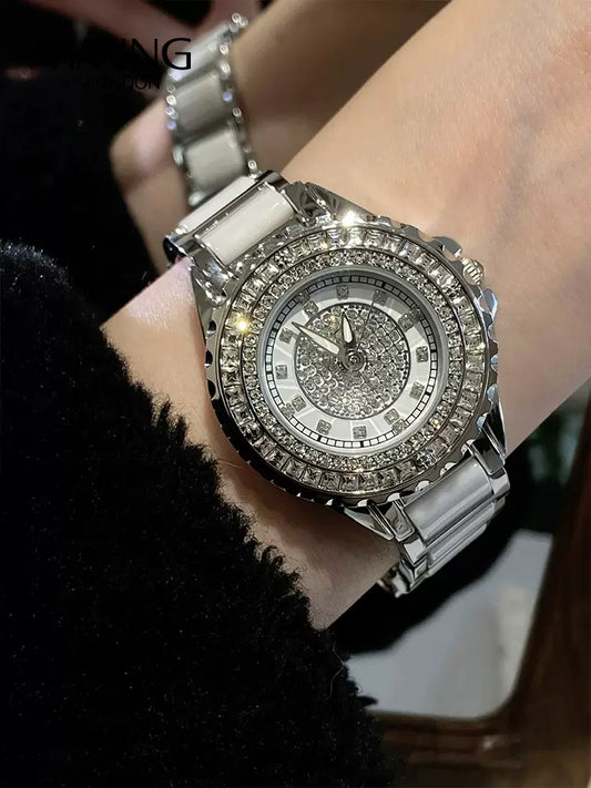 samysfashionhouse Ceramic watch for women, niche temperament, high-end brand, genuine brand, Swiss fashion, waterproof, workplace, SAM18