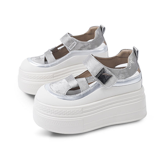 SFH  Summer Classic Retro Style Soft Sole 10CM Heightening Platform heel Women's Shoes heel height shoe