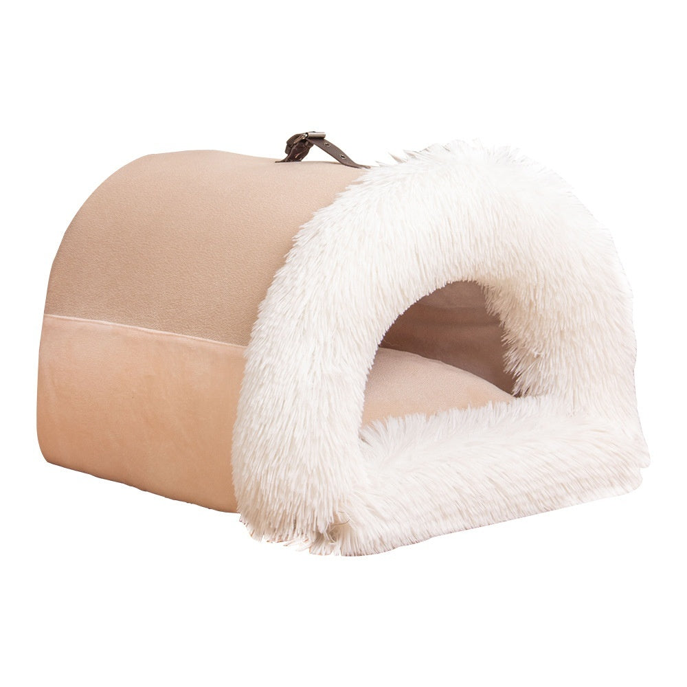 New Splice Portable Pet Nest Portable Autumn And Winter Warm Dog Nest Moisture-proof Long Fur Cat Nest Cross Border Pet Nest SAM96