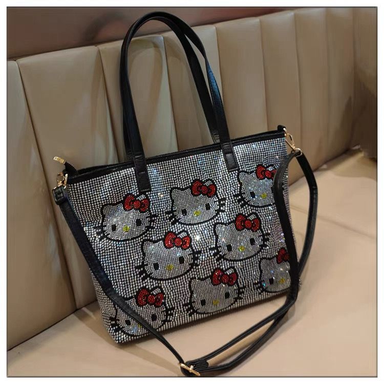 Luxury Rhinestone K Tote Bag for Women | Bling Fashion Shoulder Bag