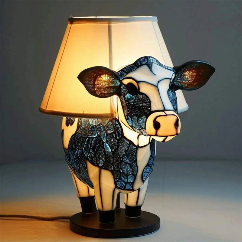 Beautiful Cow Table Lamp Bedside Table Lamp With USB Bedside Lamp For Living Room Bedroom Dormitory Bra Ornament SAM80