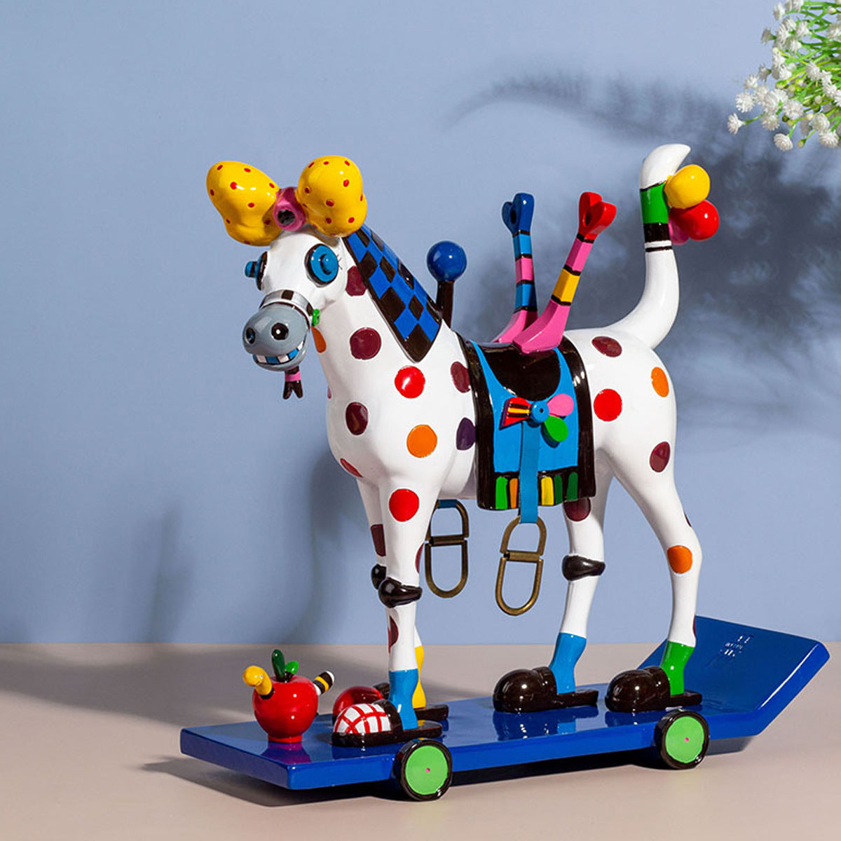 Handicraft handmade Trendy hand-painted art cow and horse resin ornaments jewelry store window decoration wine cabinet living room office housewarming gift SAM6111