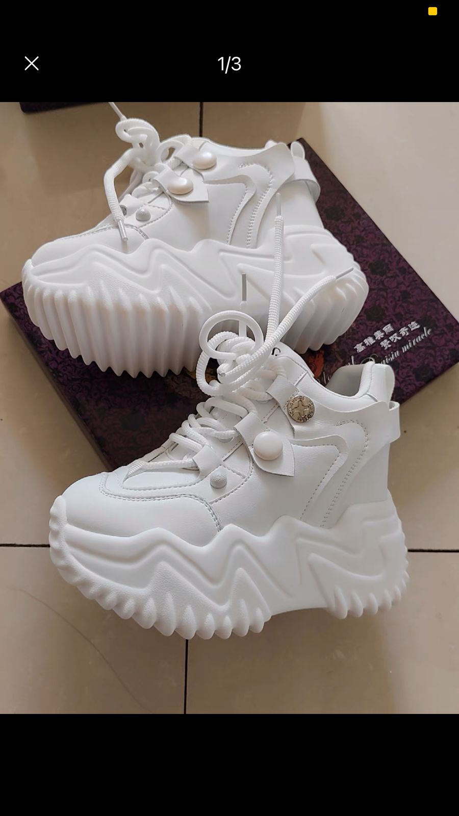 SFH genuine leather dad shoes for women 2024 spring new Internet celebrity thick sole inner heightening ins casual sports SHOES heel height