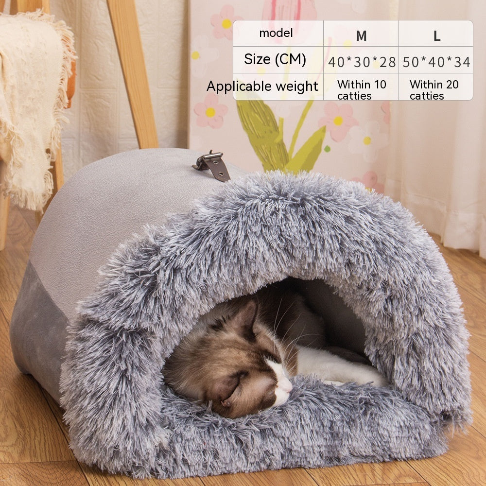 New Splice Portable Pet Nest Portable Autumn And Winter Warm Dog Nest Moisture-proof Long Fur Cat Nest Cross Border Pet Nest SAM96