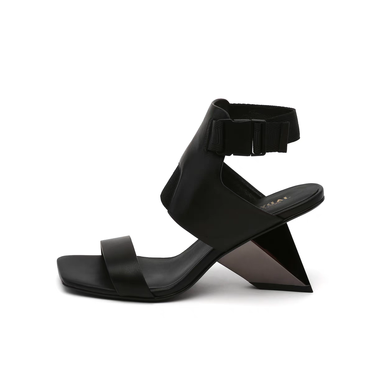 Color Block High Heel Sandals with Open Toe and Roman Ankle Strap SAM603