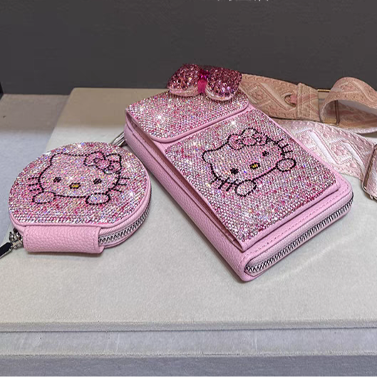 Rhinestone Wallet & Coin Purse Set