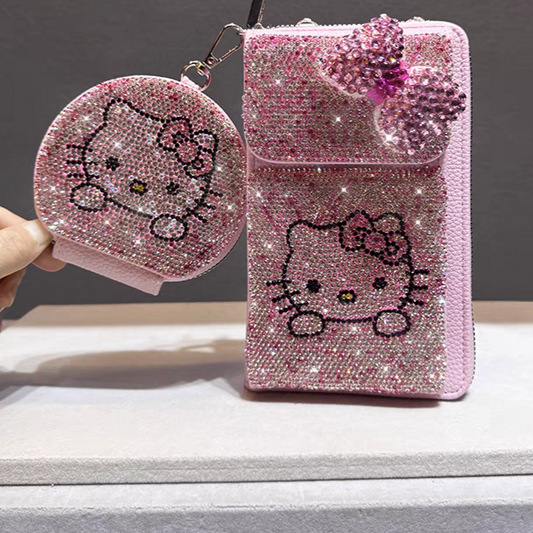 phone bag Rhinestone Wallet & Coin Purse Set