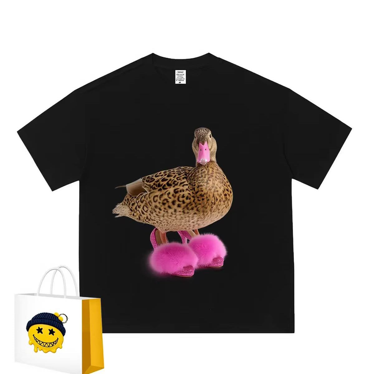 Black duck graphic T-shirt