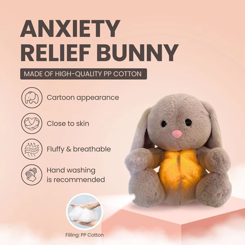 Breathing Rabbit Soothing Sensory Plush Toy With Relieve Anxiety Bunny Comforter Breathes For Newborn Conciliate Baby SAM97