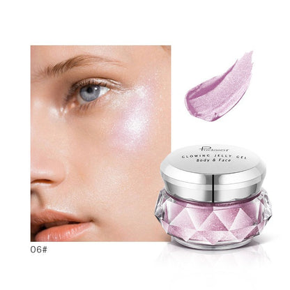 Face Highlighter Jelly Gel Mermaid Eyeshadow Glow Body Glitter Festival Makeup Iluminador Gold Liquid Highlighter Bronzer SAM92