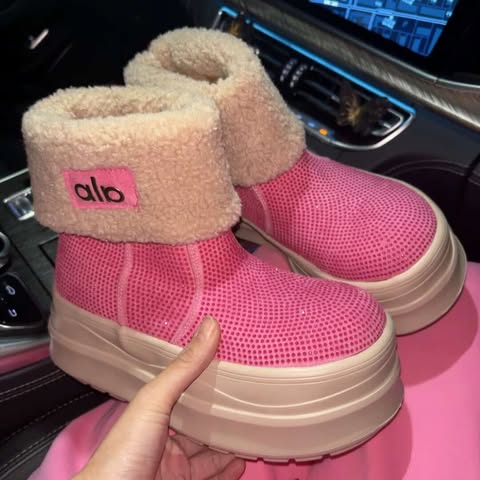 Pink black rhinestone Cozy Winter Slip-On Shoes for Women | Warm, Stylish & Comfortable – Trendy Casual Shoes SAM1011 (Copy)