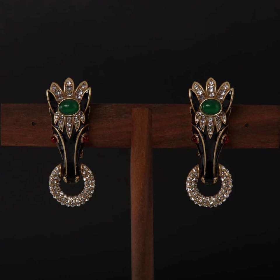 Vintage ancient horse handcrafted earrings jewelry samjewels