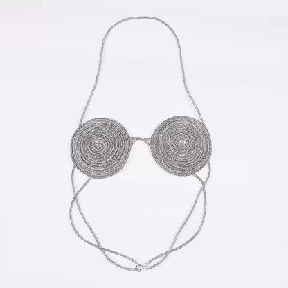The Aurora Crystal Spiral Halter Bralette sam1200