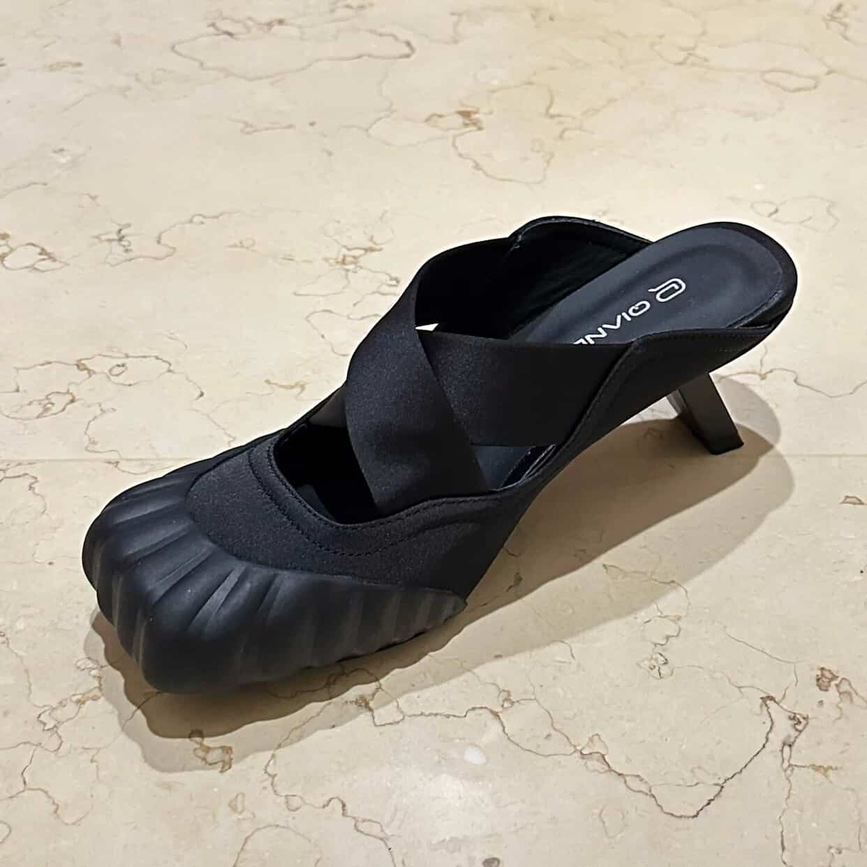 Elegant Cross-Strap Heeled Mules for Women | Modern Comfort Slip-On Heels sam1207