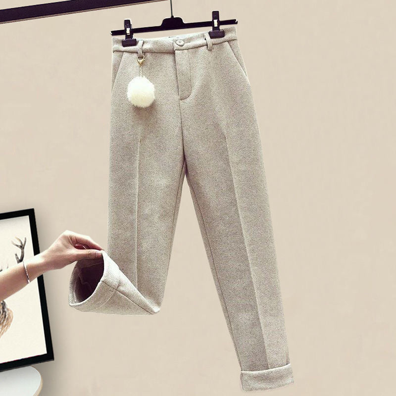 Women's Casual Sweater Haren Pants And Velvet Cotton Suit Set SAM73