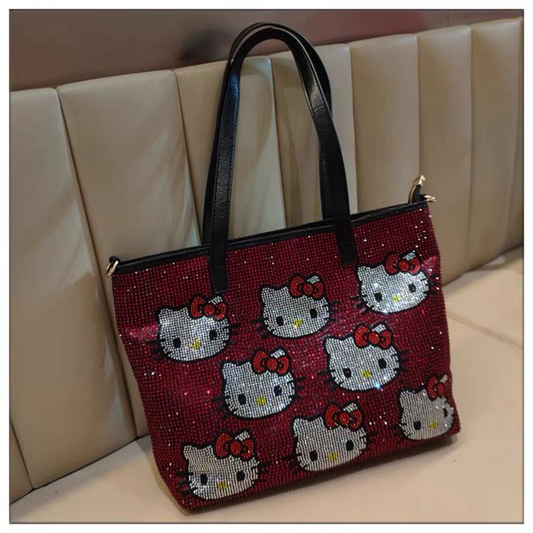 Luxury Rhinestone K Tote Bag for Women | Bling Fashion Shoulder Bag