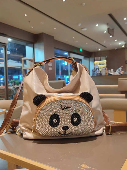 Crystal Panda Rhinestone Shoulder Bag – Cute Luxury Crossbody Bag