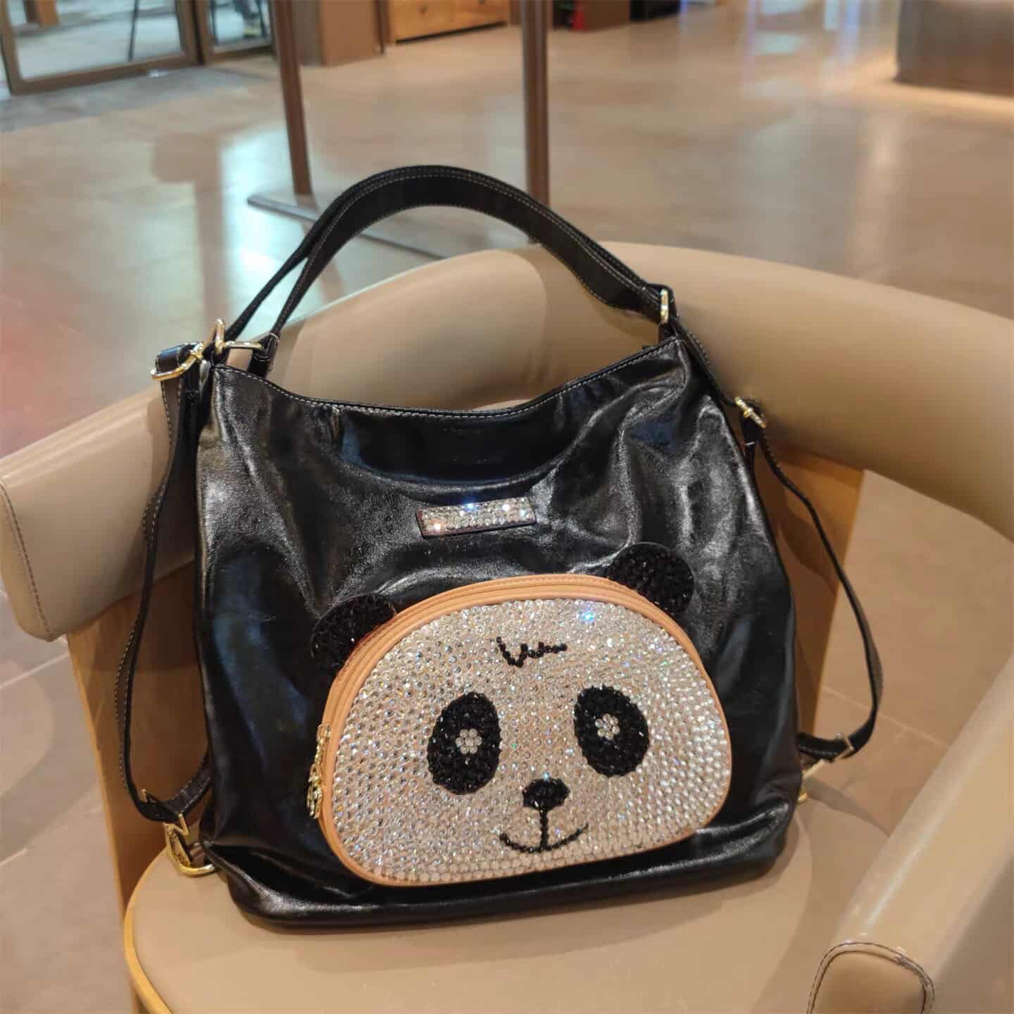 Crystal Panda Rhinestone Shoulder Bag – Cute Luxury Crossbody Bag