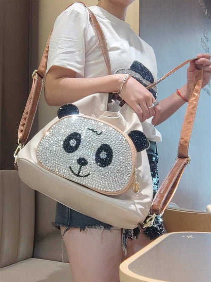 Crystal Panda Rhinestone Shoulder Bag – Cute Luxury Crossbody Bag