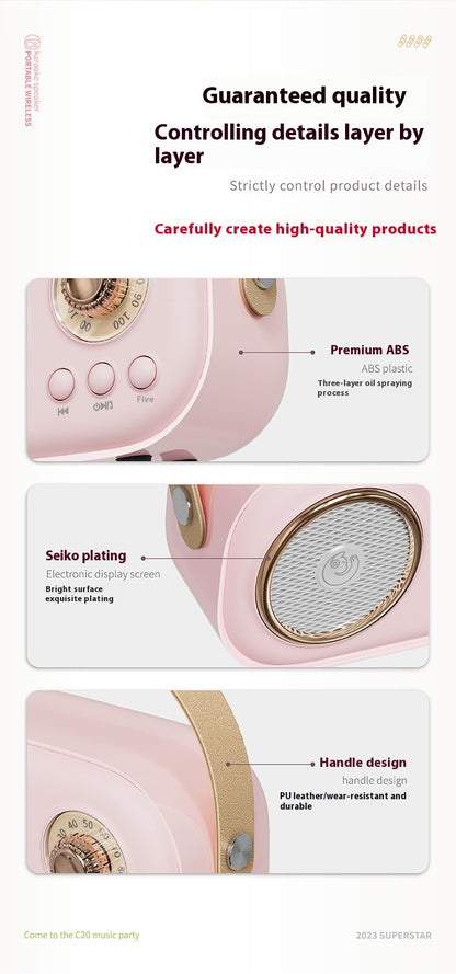 Portable Bluetooth Audio With Wireless Microphone SAM77