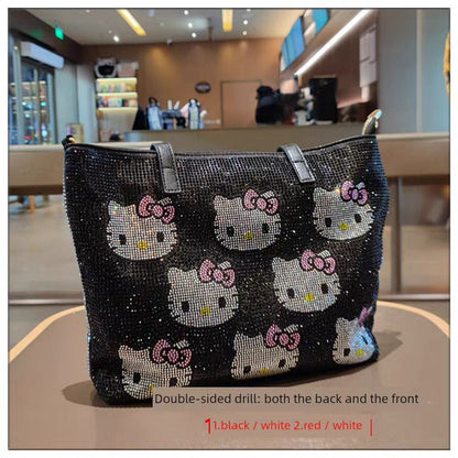 Luxury Rhinestone K Tote Bag for Women | Bling Fashion Shoulder Bag