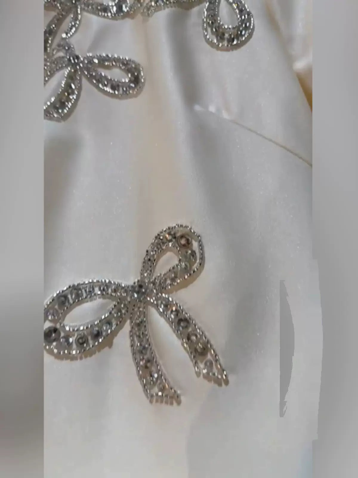 SFH High-end customized light luxury and high-end dress for women in summer heavy studded bow