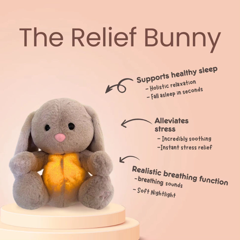 Breathing Rabbit Soothing Sensory Plush Toy With Relieve Anxiety Bunny Comforter Breathes For Newborn Conciliate Baby SAM97