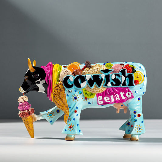 Handicraft handmade Trendy hand-painted art cow and horse resin ornaments jewelry store window decoration wine cabinet living room office housewarming gift SAM6111