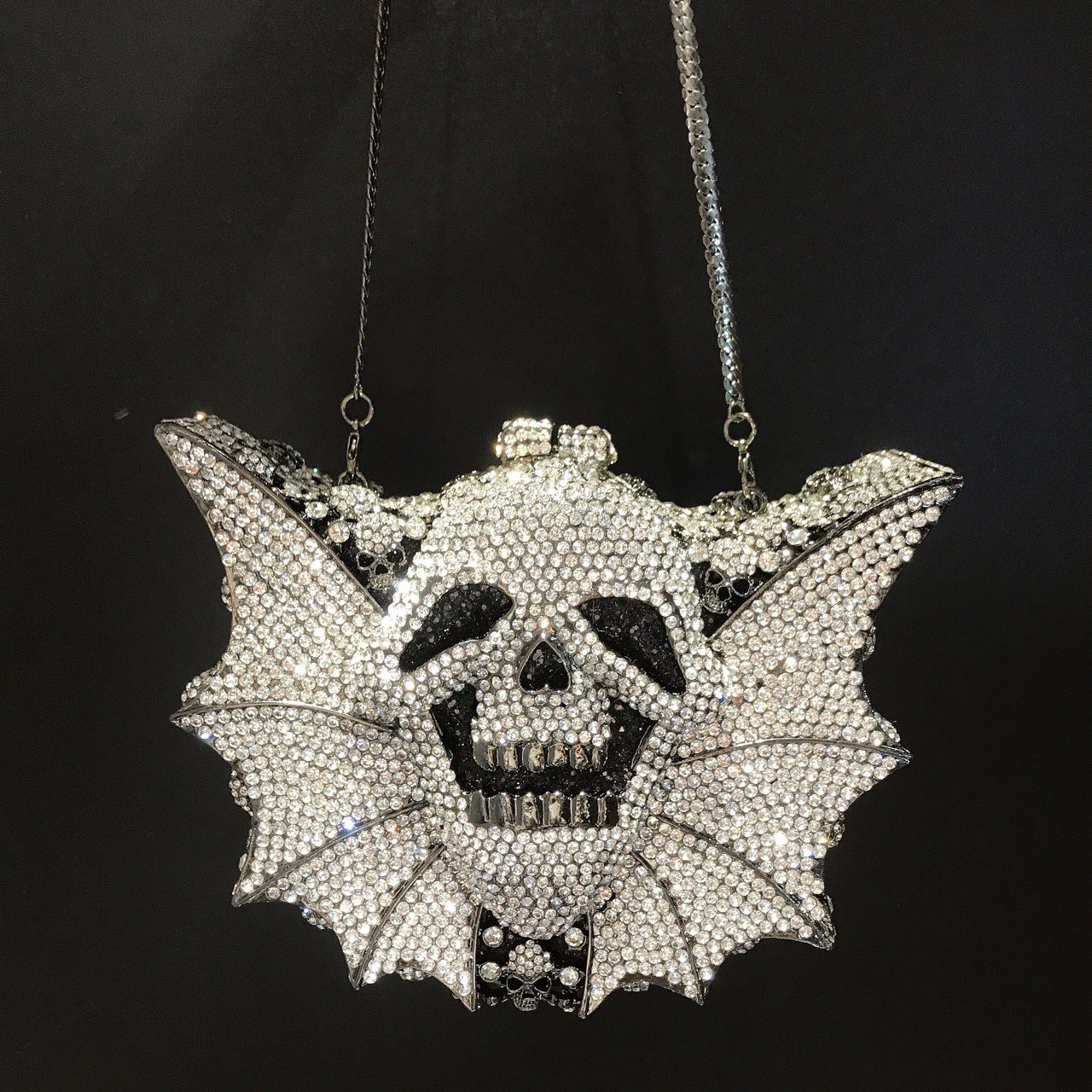 Crystal Skull batman Clutch new bat diamond evening bag SAM644